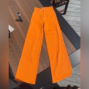 Limited Edition Orange H&M wide leg pants new with tags size:0